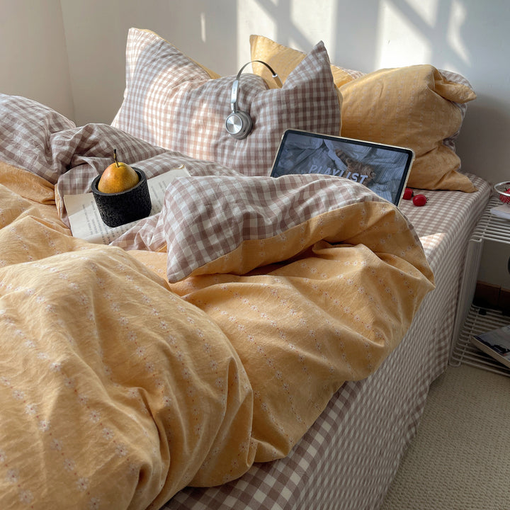 Textured Linen Duvet Cover Set
