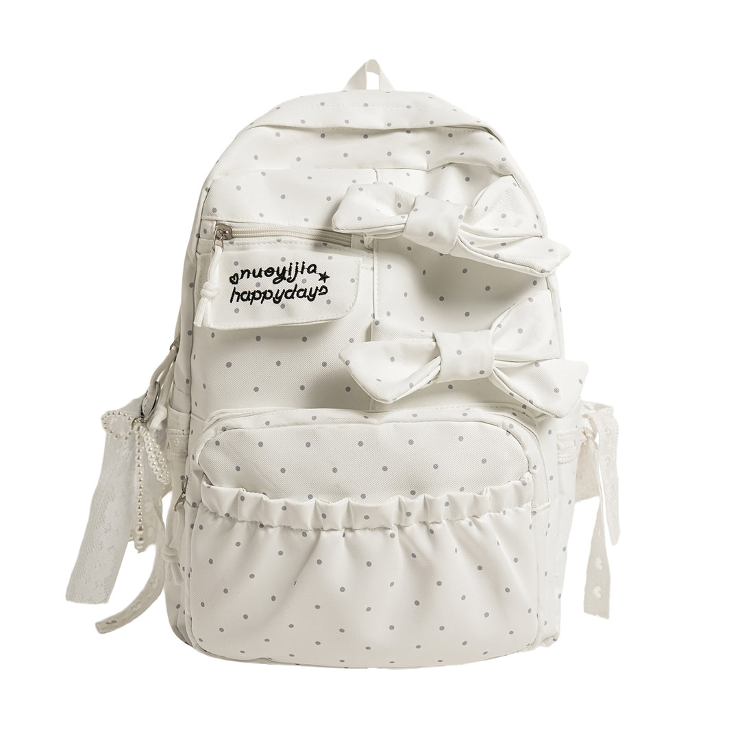 Bow-Embellished Casual Backpack Stornfield