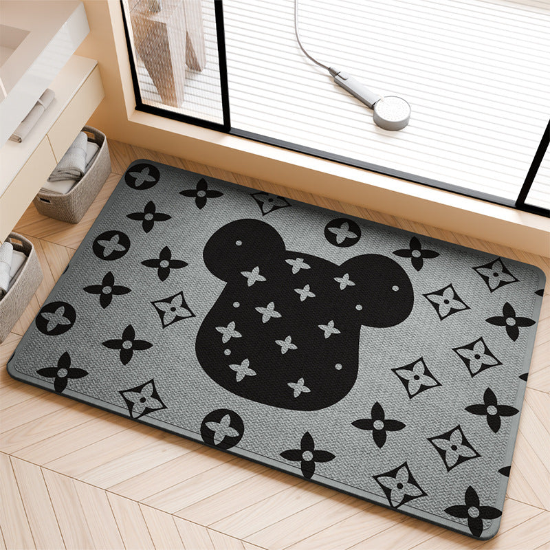 Cute Bear-Themed Bathroom Mat