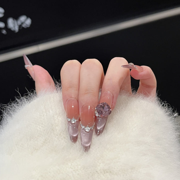 Decorative Crystal-Embellished Acrylic Nail Tips Stornfield