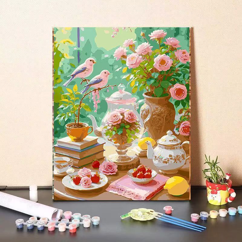 DIY Floral Still Life Paint by Numbers Kit Stornfield