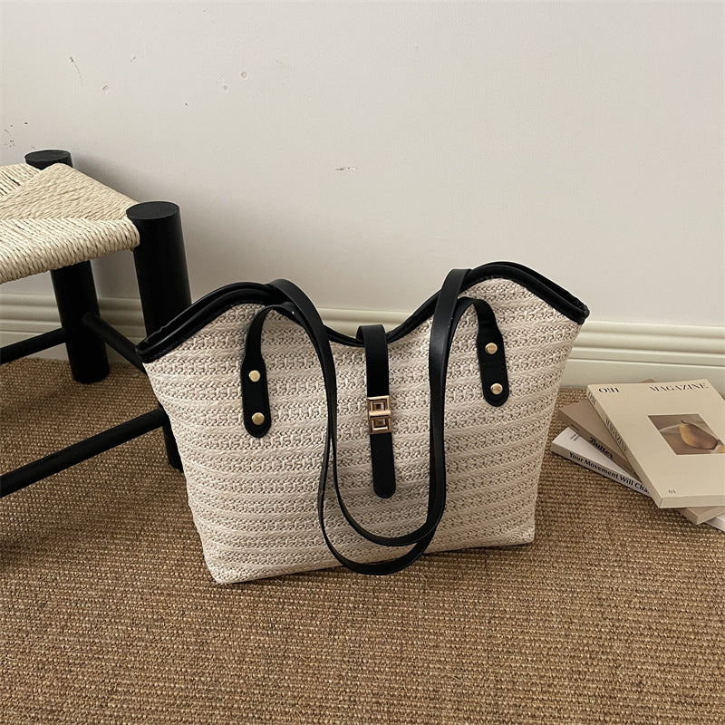 Woven Straw Beach Tote