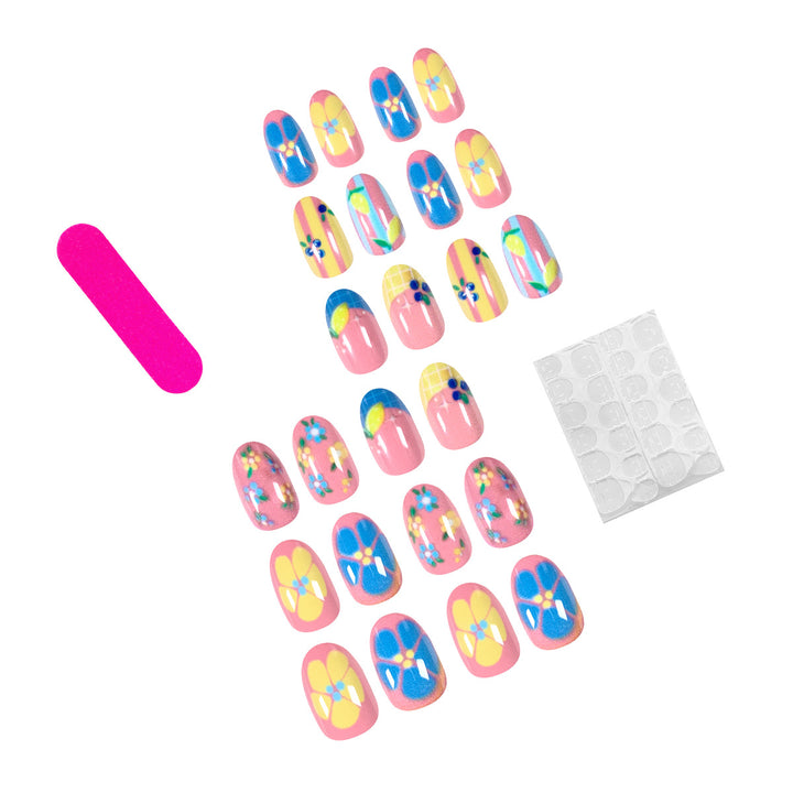 Artistic 3D nail art with cheerful floral designs Stornfield