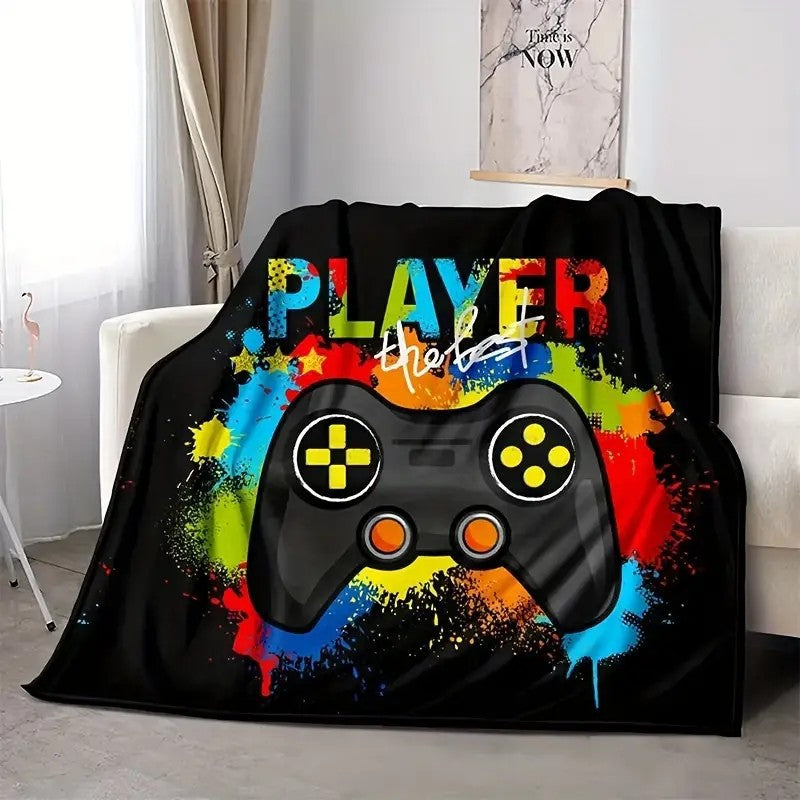 Unisex cuddly blanket with gaming motif Stornfield