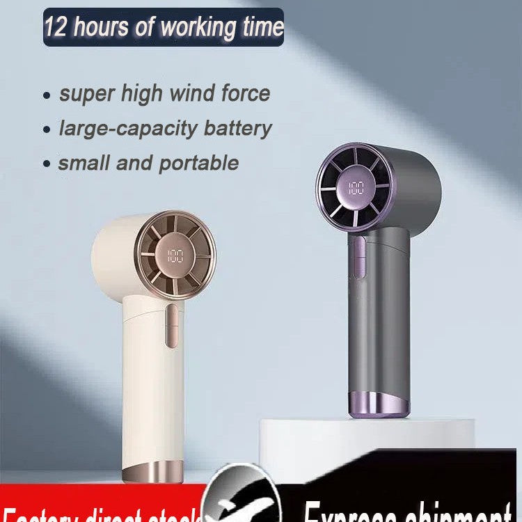 Ladies Portable Hand Fan with LED Display and Various Speed Levels Stornfield