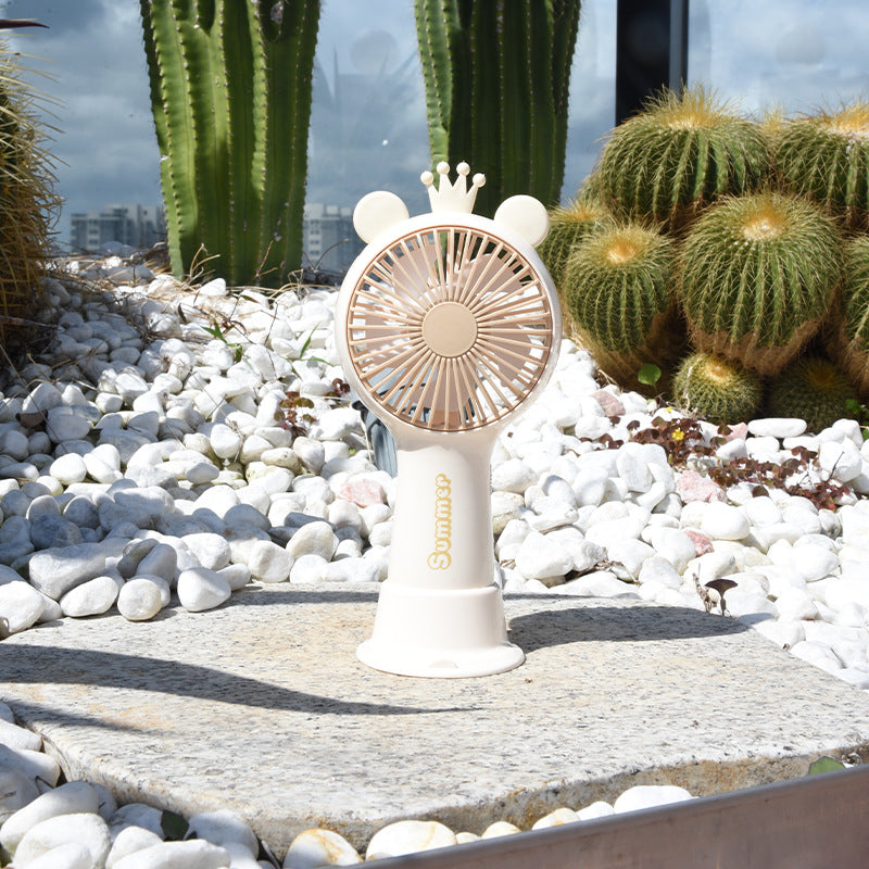 Portable Deer-Themed Handheld Cooling Fan Stornfield