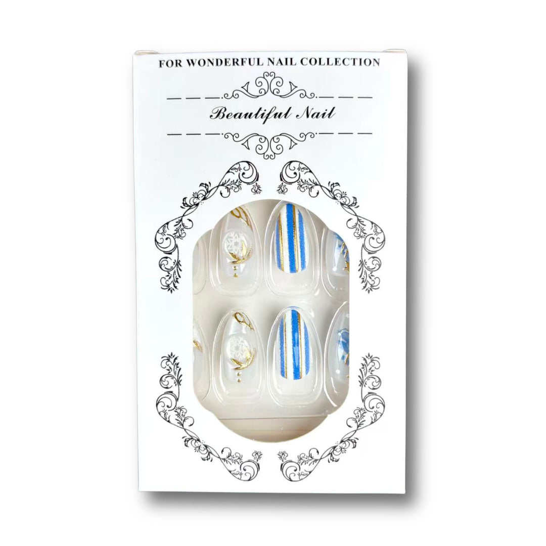 Chic Decorative Press-On Nail Art Set