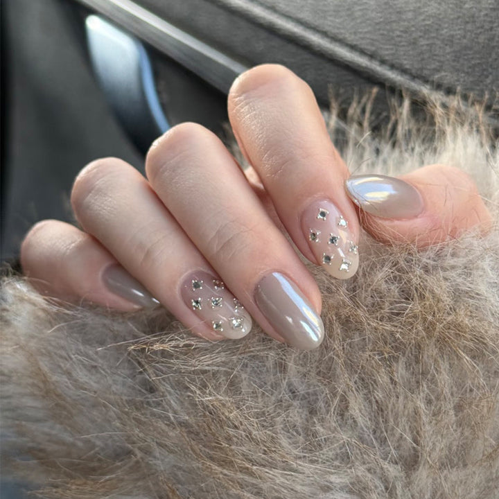 Elegant Nail Art with Rhinestone Accents Stornfield