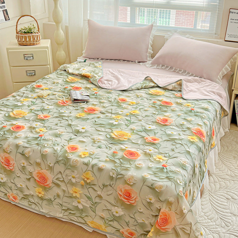 Floral Patterned Lightweight Quilt