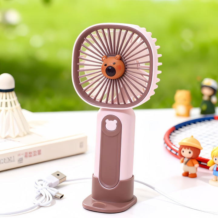 Women's Portable Handheld Fan with Ergonomic Design and USB Connection Stornfield
