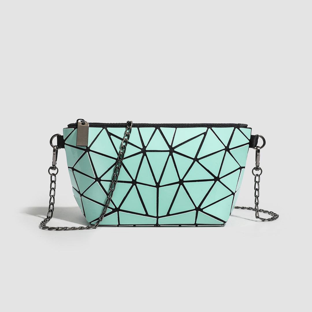 Geometric Patterned Crossbody Clutch Bag