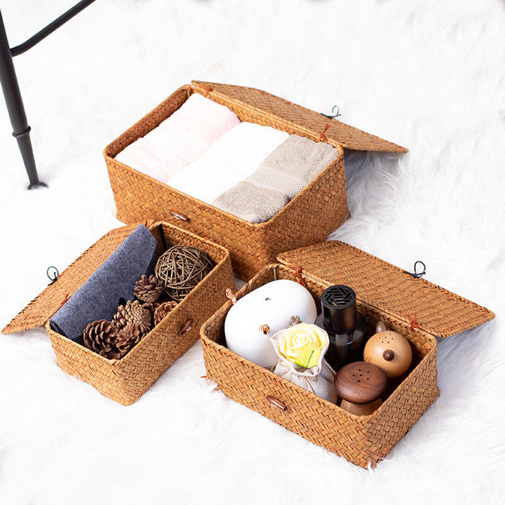 Handcrafted Oval Woven Storage Box Stornfield