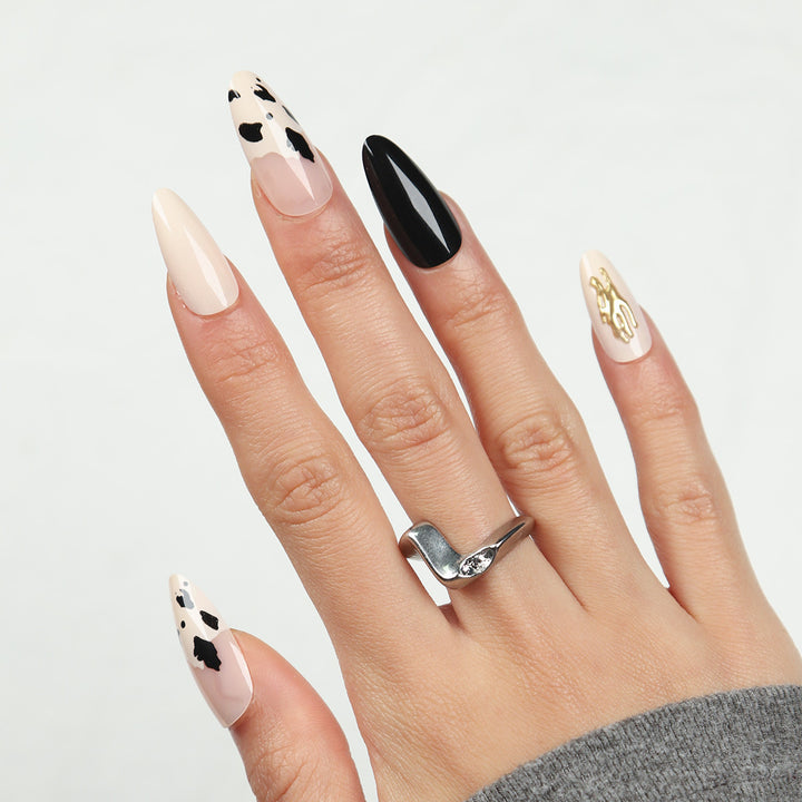 Stylish Long Almond Stiletto Press-On Nails Stornfield