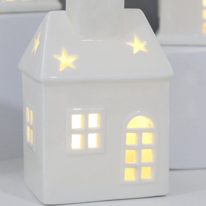 Ceramic House-Shaped Tea Light Holder Stornfeild