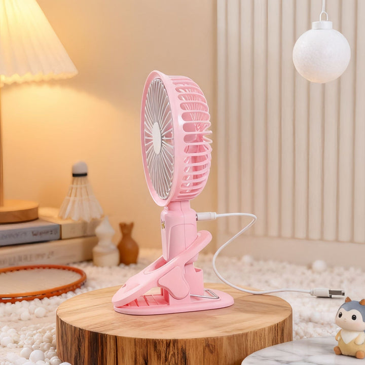 Women's Portable USB Table Fan with Flexible Clamping System Stornfield