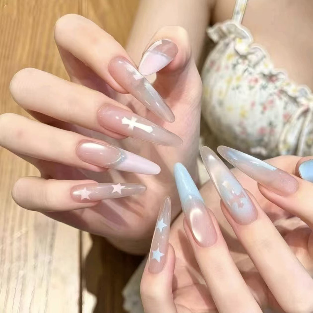 Musical Notes Themed Press-On Nail Art Set Stornfield