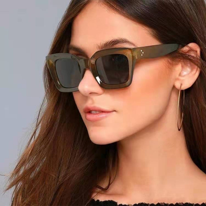 Women's fashionable square sunglasses with narrow frame Stornfield