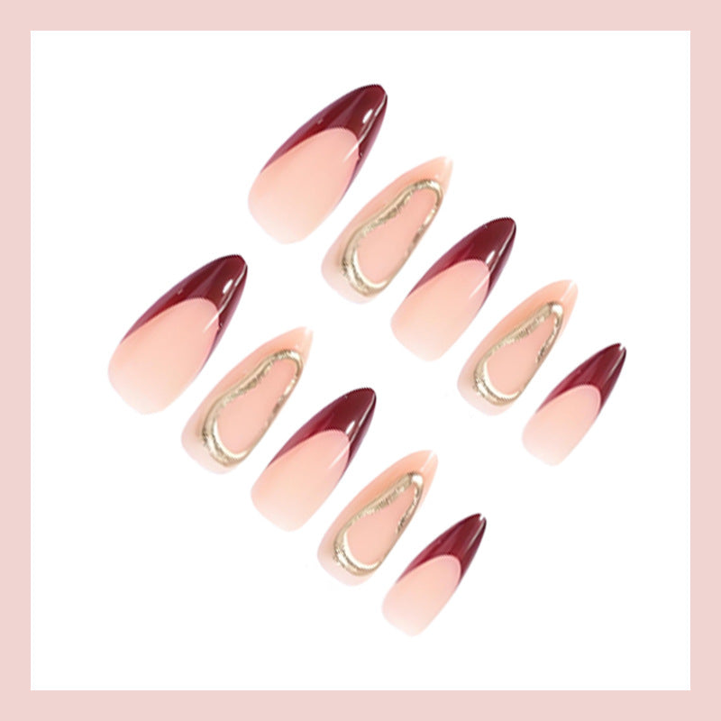 Nail set with elegant lace design Stornfield