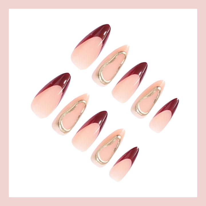 Nail set with elegant lace design Stornfield