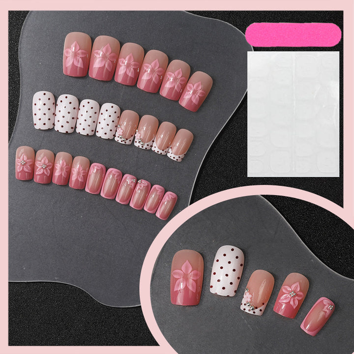 Floral Embellished Press-On Nail Set Stornfield