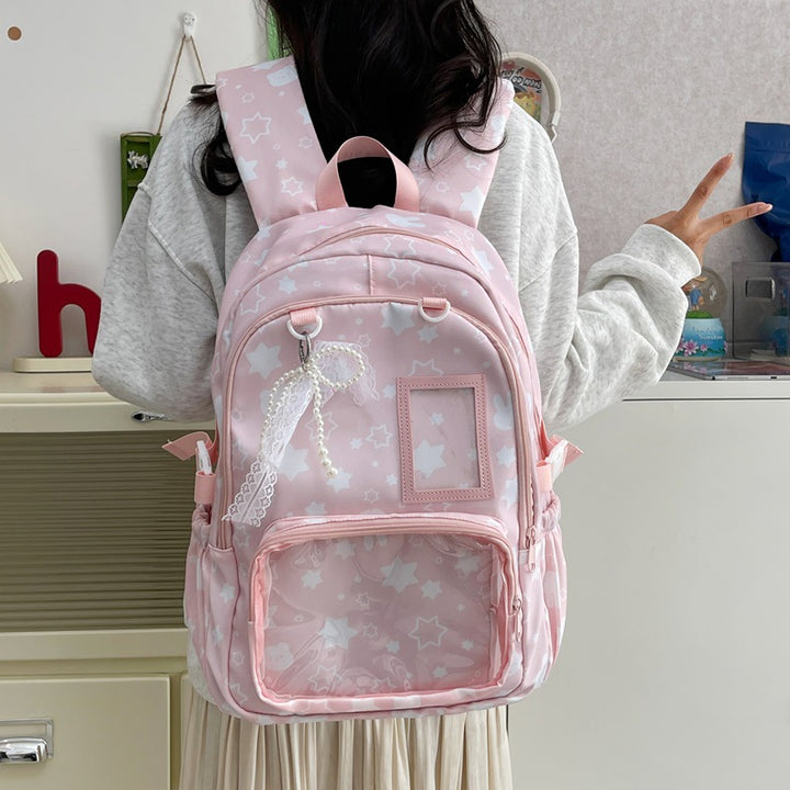Whimsical Star-Print School Backpack Stornfield