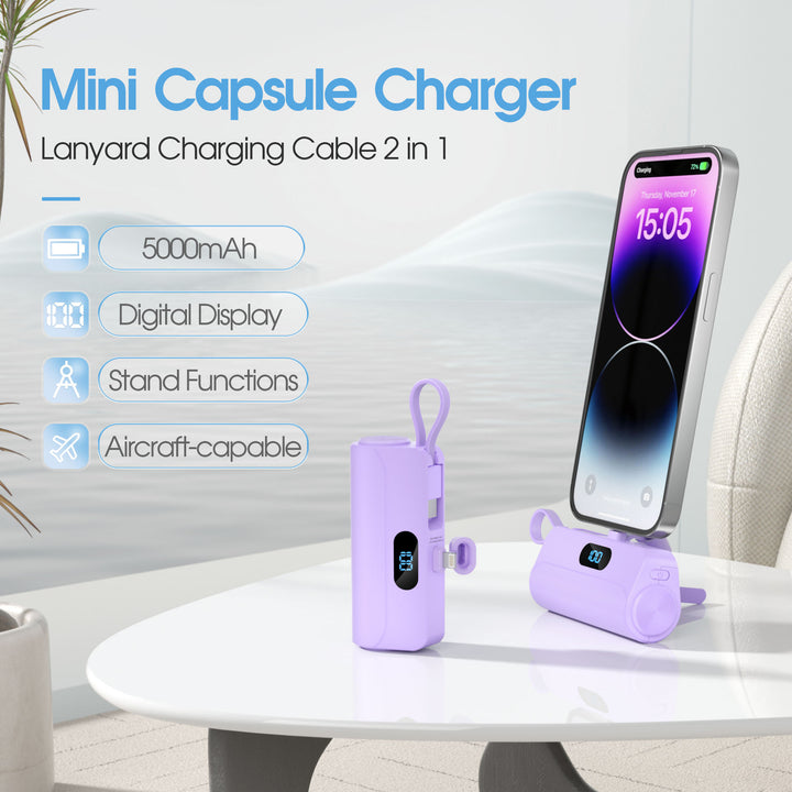 Compact power bank with integrated LED light Stornfield