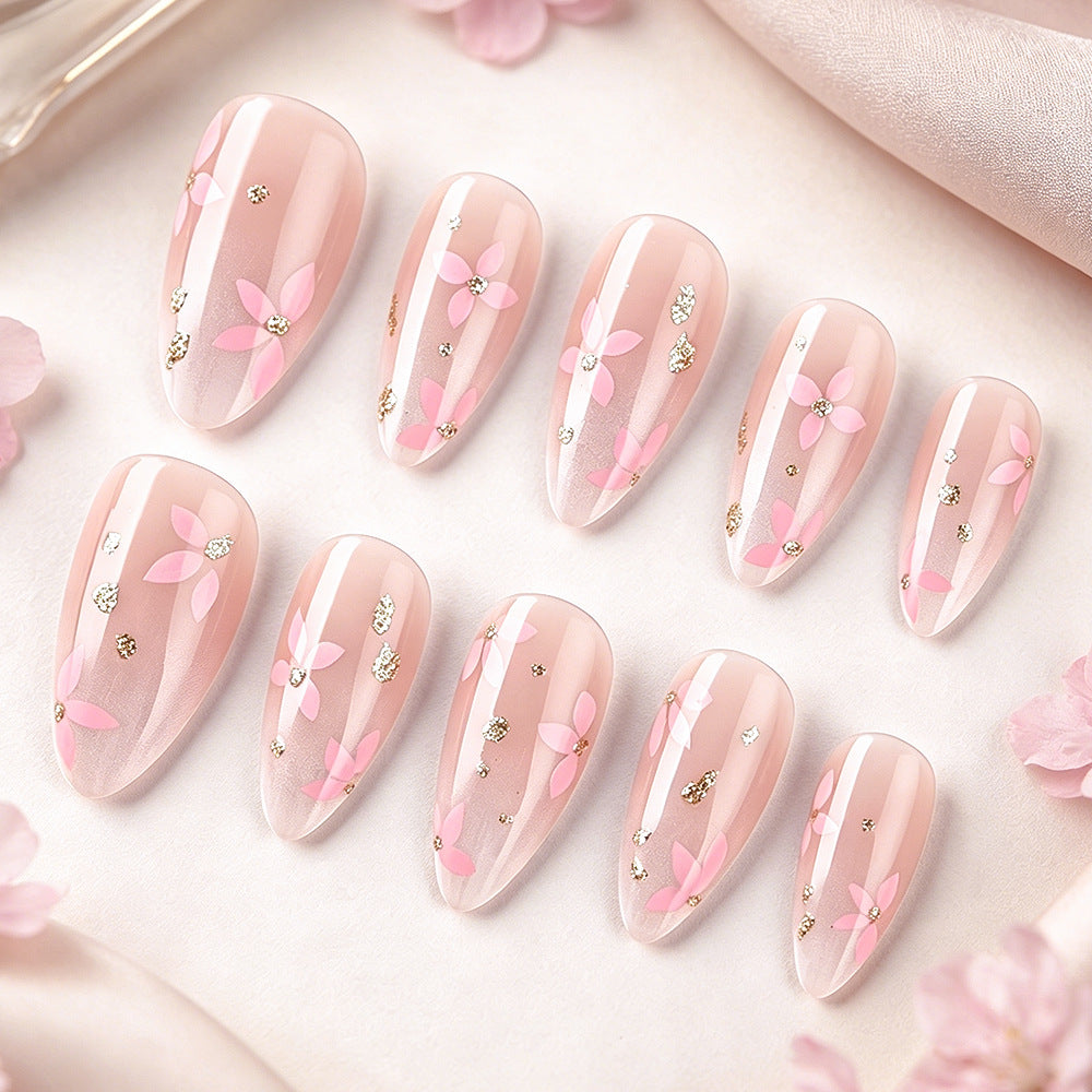 Decorative Floral Press-On Nail Set Stornfield