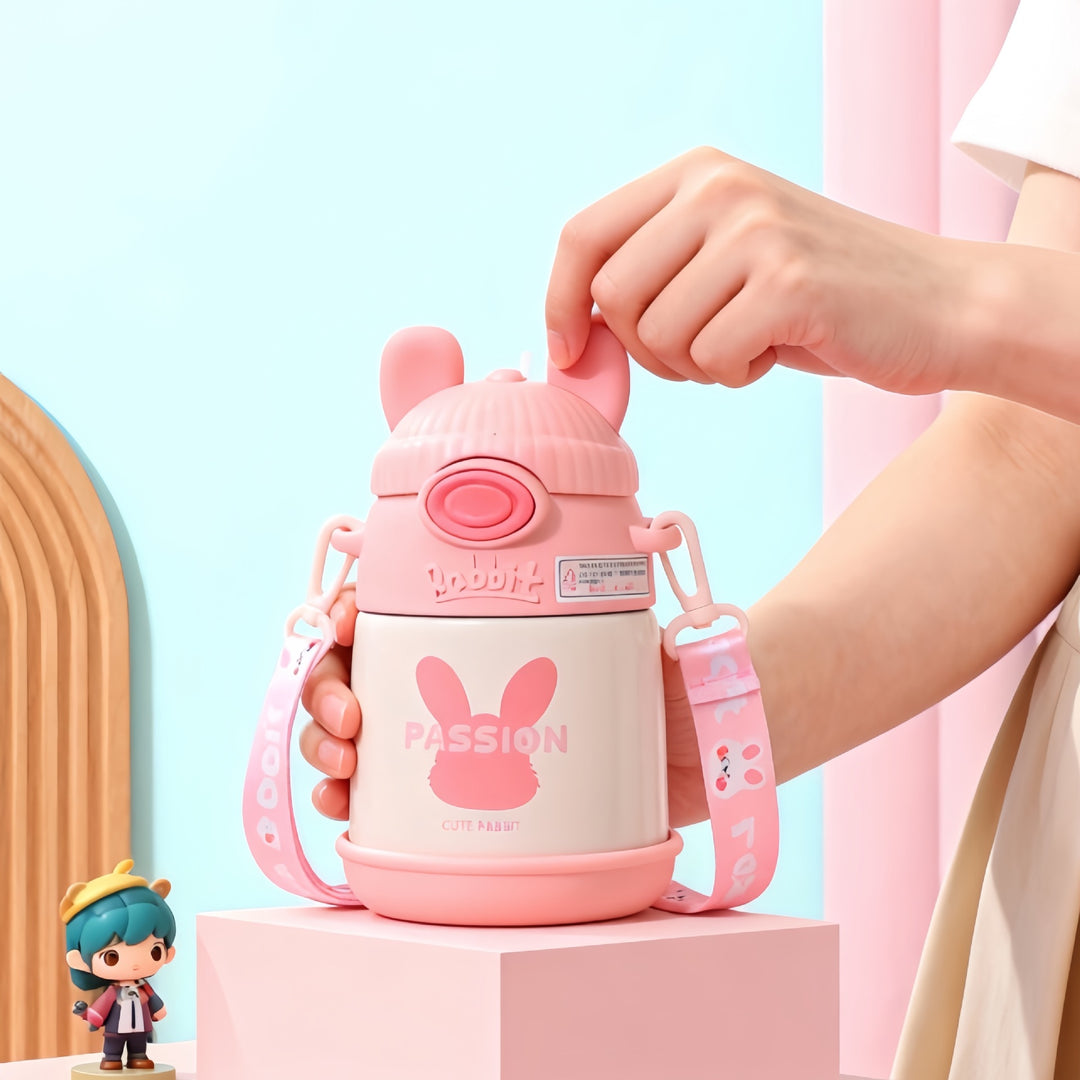 Ladies Insulated Children's Drinking Bottle with Practical Carrying Strap Stornfield