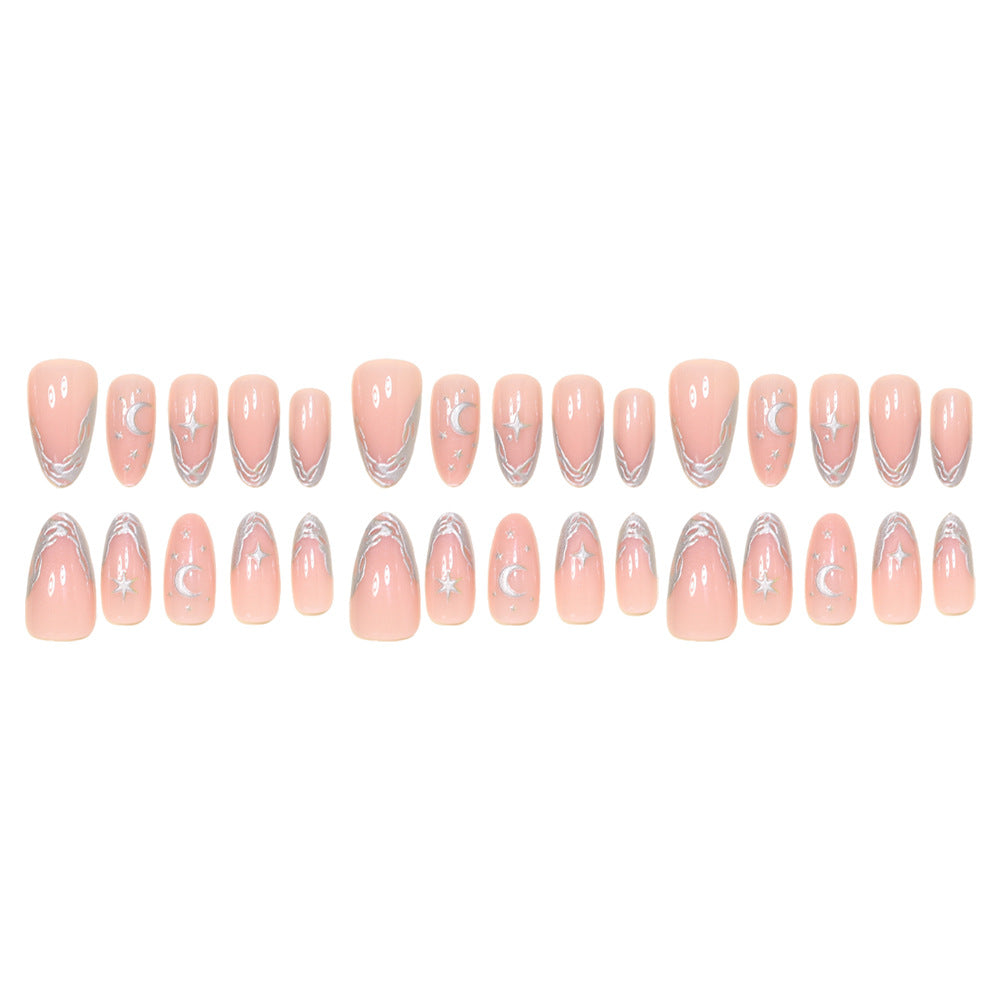 Celestial Themed Stiletto Nail Art Tips Stornfield
