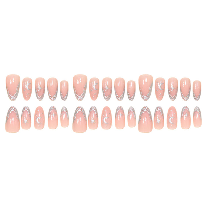 Celestial Themed Stiletto Nail Art Tips Stornfield