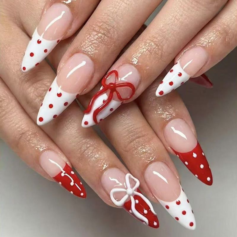 Premium Artistic Polka Dot Press-On Nail Set Stornfield