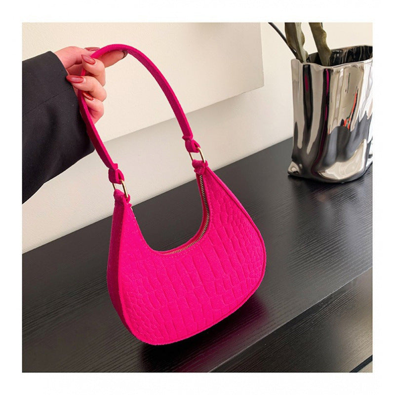 WoCrocodile Texture Handheld Hobo Bag Stornfield