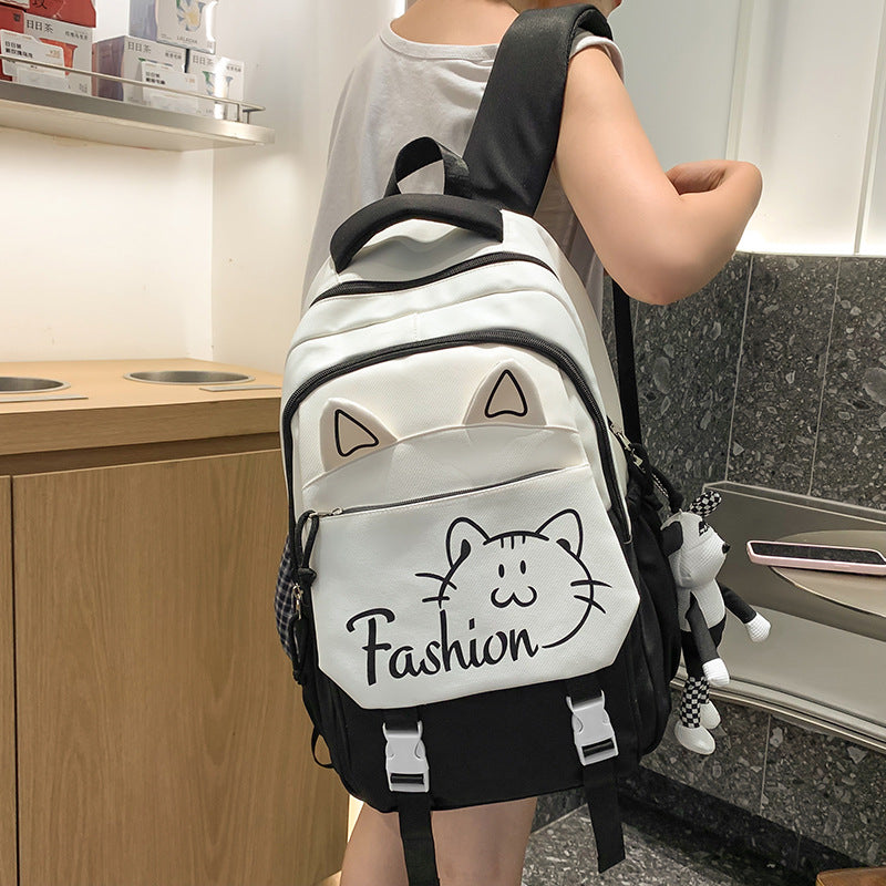 Backpack with Cute Cat Ears and Practical Compartments Stornfield