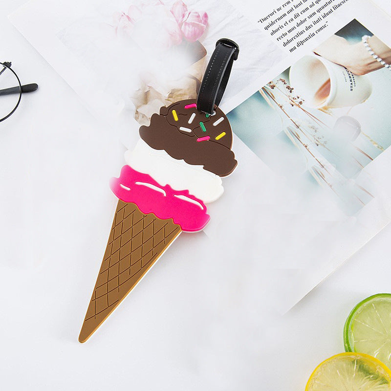 Unisex Luggage Tag in Chocolate Design Bowlift