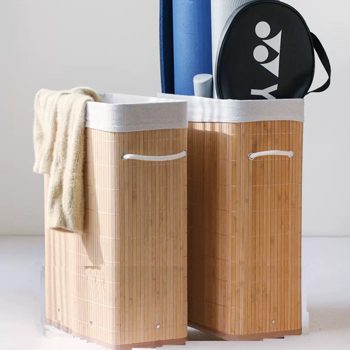 Stylish laundry container with practical lid and carrying handles Stornfield