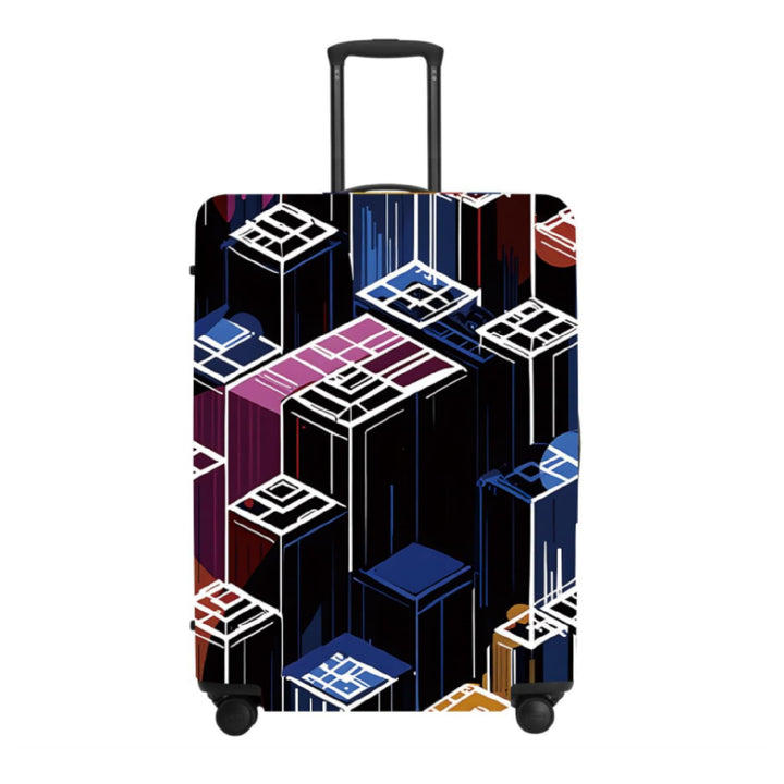 Unisex non-elastic suitcase cover with mandala motif, stretch protective cover for telescopic handle and wheels Stornfield
