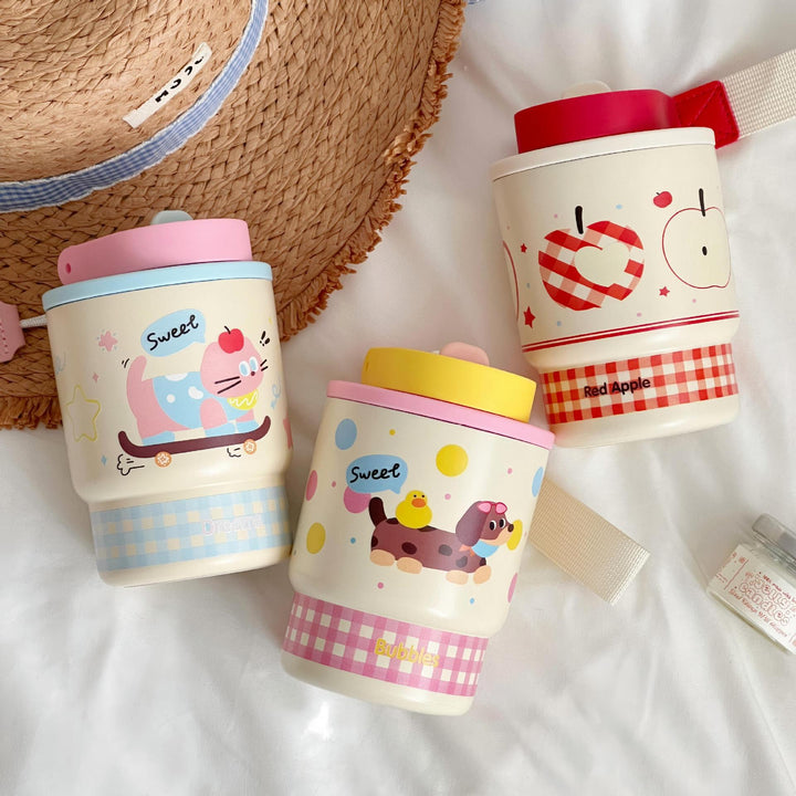 Ladies insulated cup with cheerful apple design Stornfield