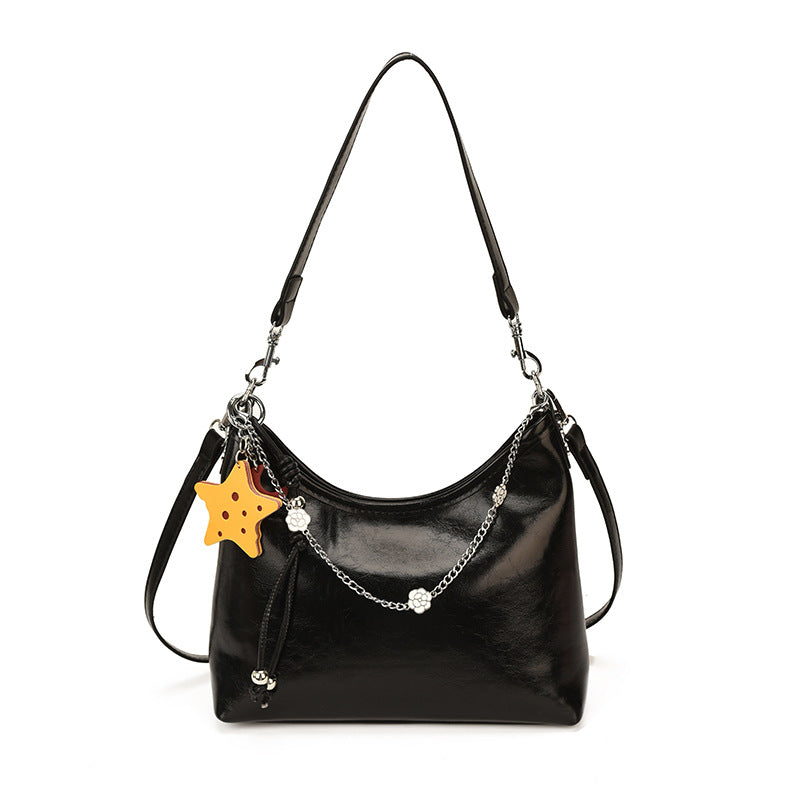 Premium Leather Slouch Shoulder Bag