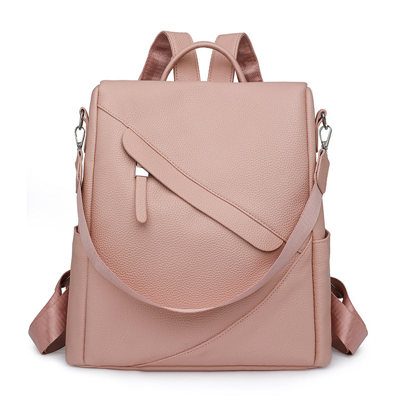 Chic Textured Leather Backpack Stornfield