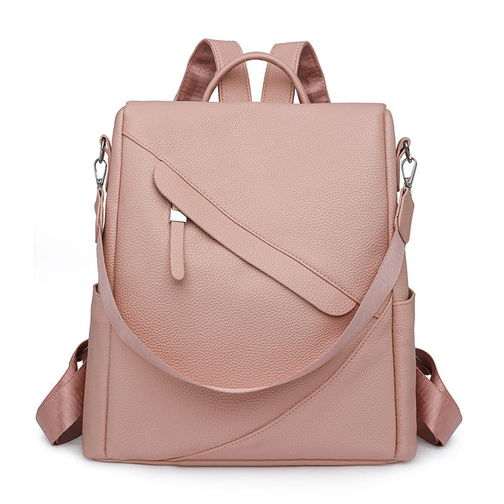 Chic Textured Leather Backpack Stornfield