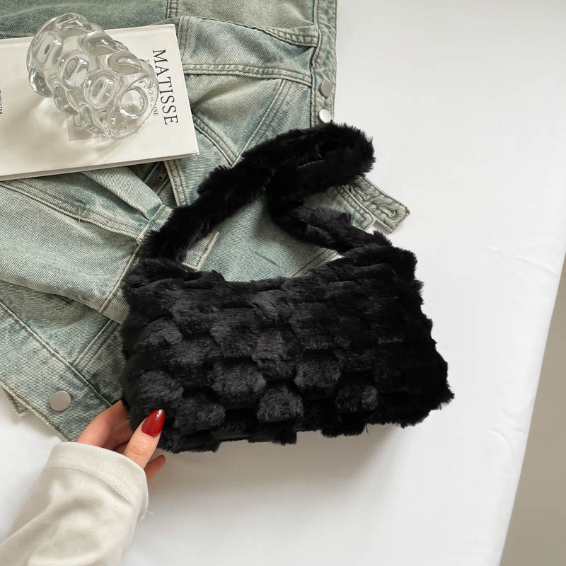 Cozy Textured Plush Handbag Stornfield