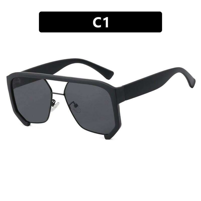 Ladies fashionable oversized sunglasses with elegant, faceted frame construction Stornfield