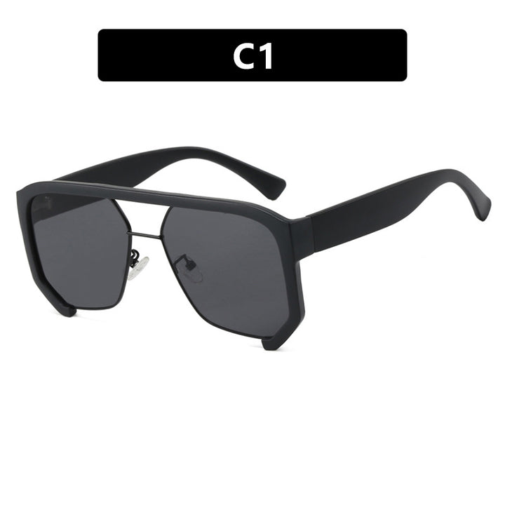 Ladies fashionable oversized sunglasses with elegant, faceted frame construction Stornfield