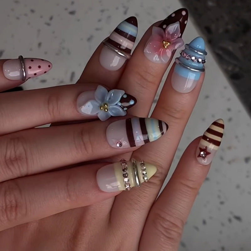 Artistic 3D Sculpted Nail Set