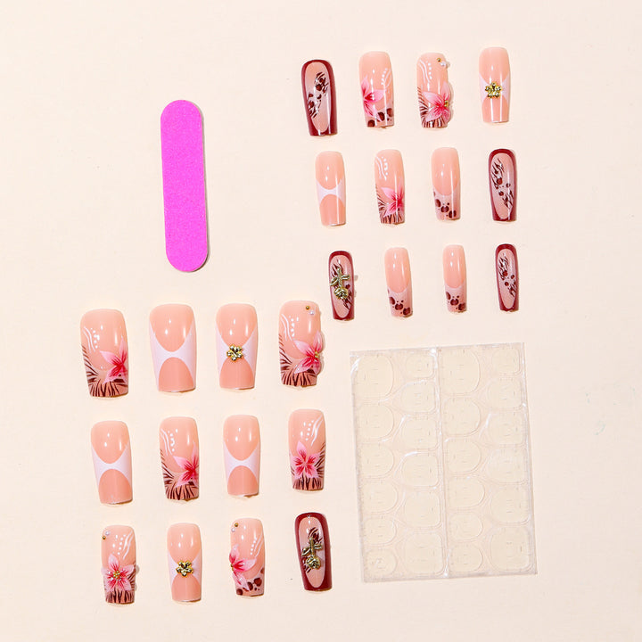 Stylish Floral and Animal Print Nail Art Extensions Stornfield