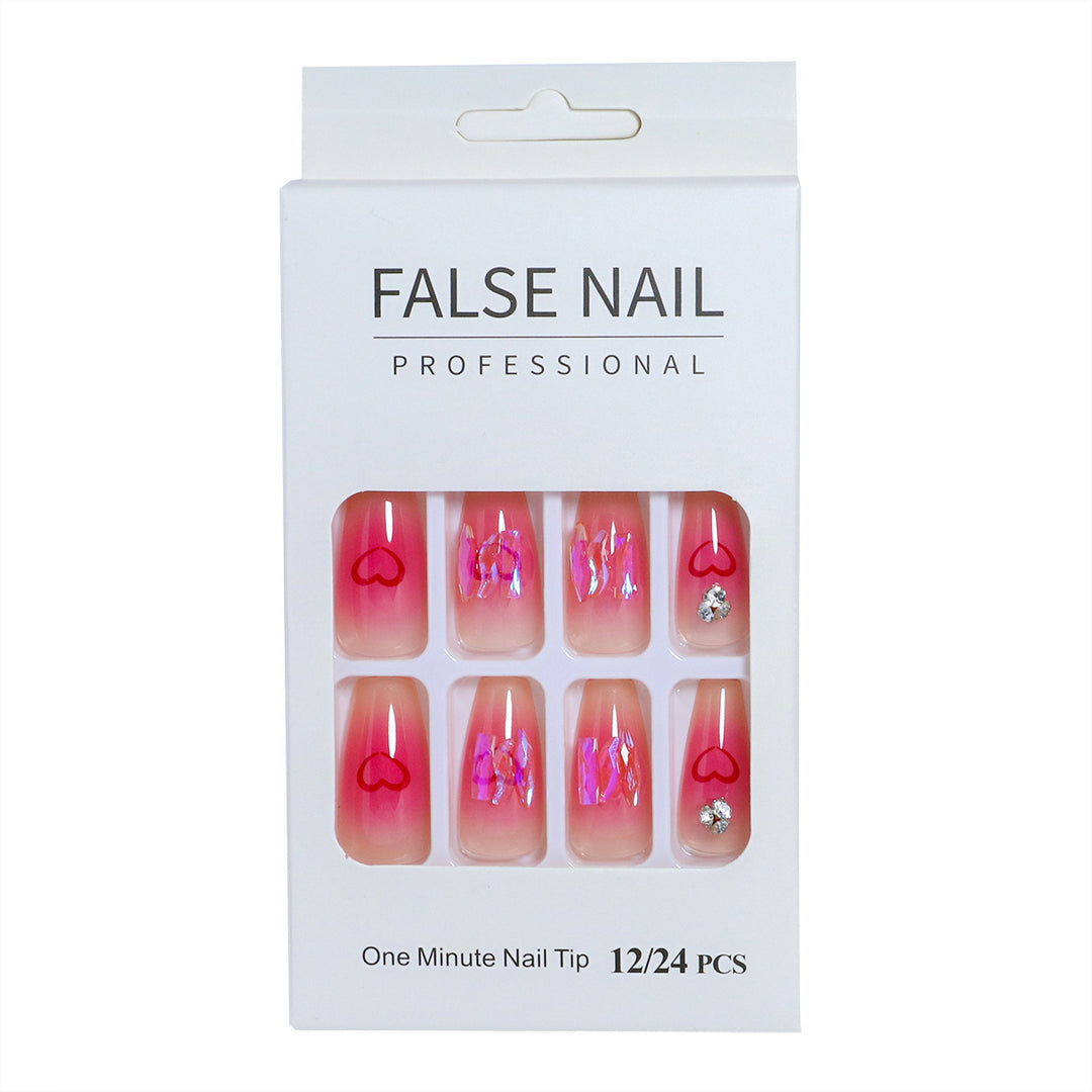 Decorative Press-On Nail Set with 3D Accents Stornfield