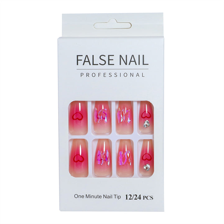 Decorative Press-On Nail Set with 3D Accents Stornfield