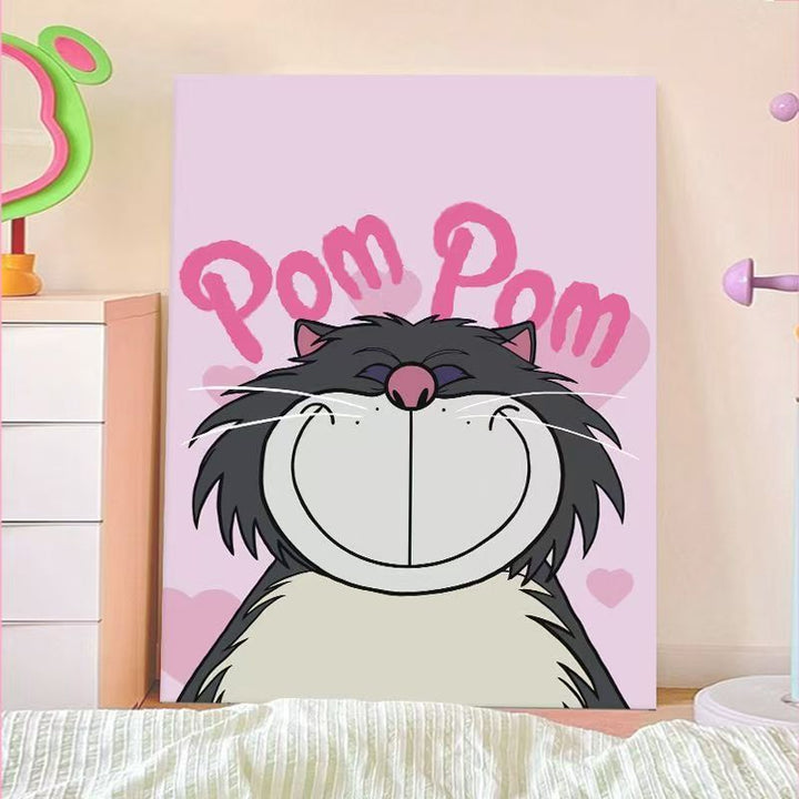 Playful Cartoon Cat Wall Art Stornfield