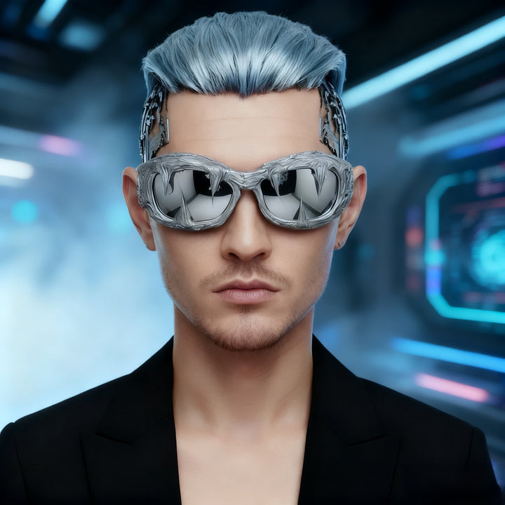 Women futuristic design sunglasses with unique textured surface Stornfield