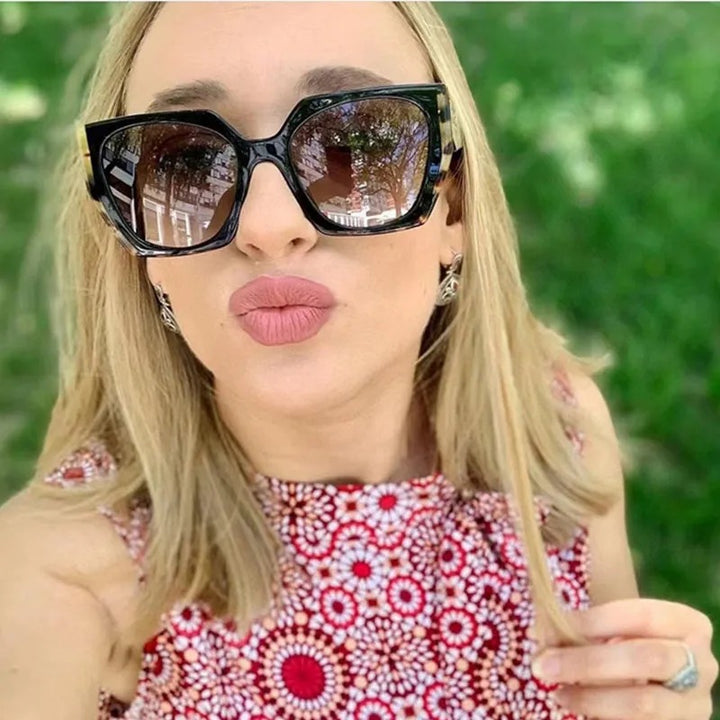 Women Oversized Sunglasses with Distinct Angular Design Stornfield